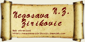 Negosava Ziriković vizit kartica